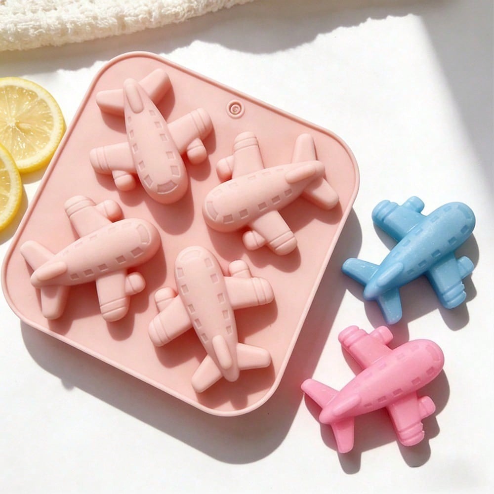Candle Making For Beginners - 4 Cavity Airplane Silicone Mold Cute