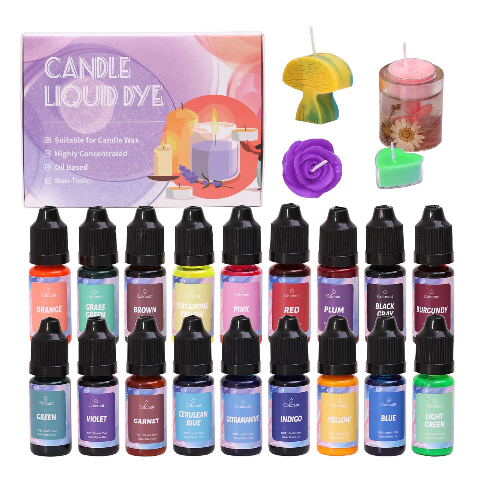 Candle Making Instructions - 1Set Candle Dyes Kit DIY Candle
