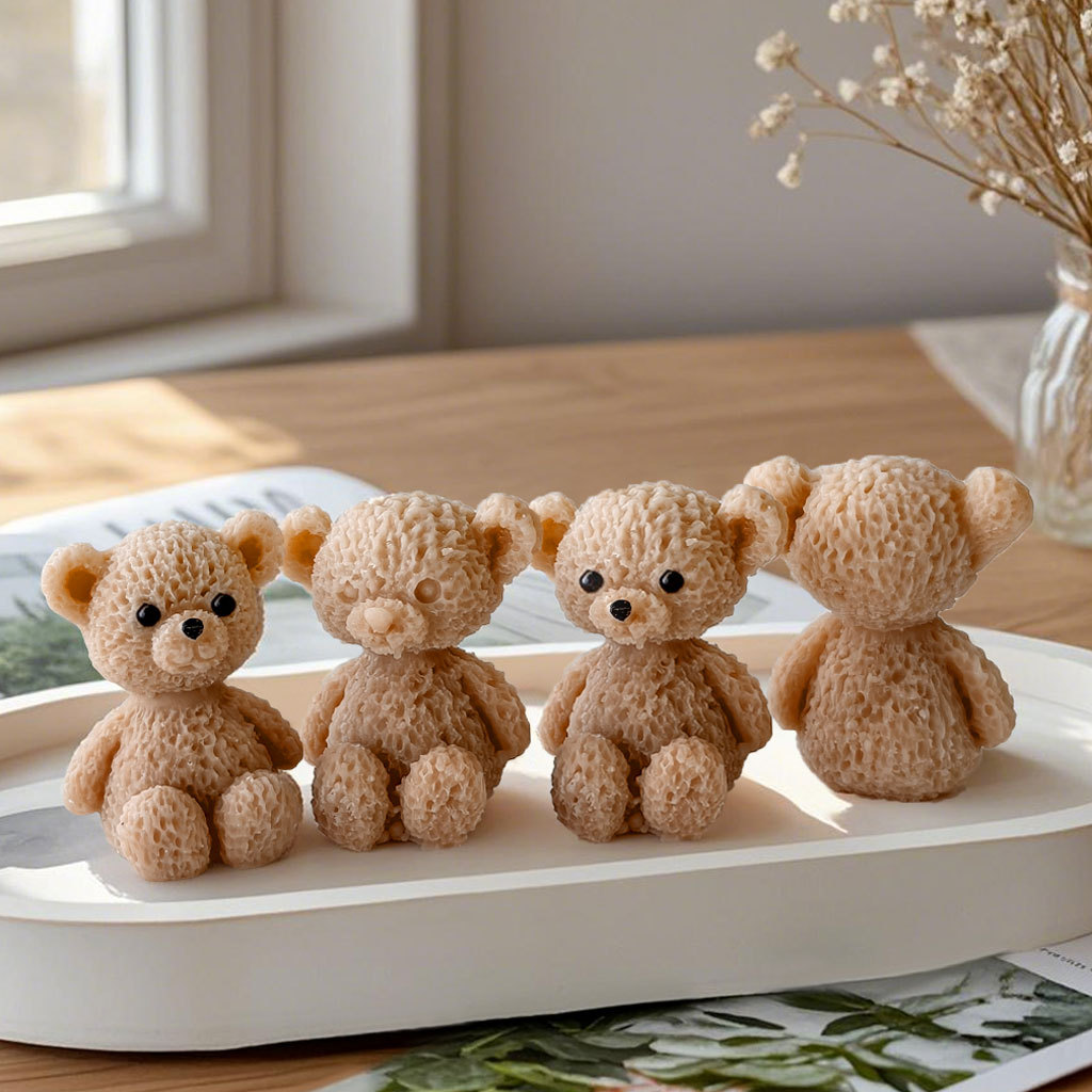 Candle Making For Beginners - Cute Mini Bear Candle Silicone Mold