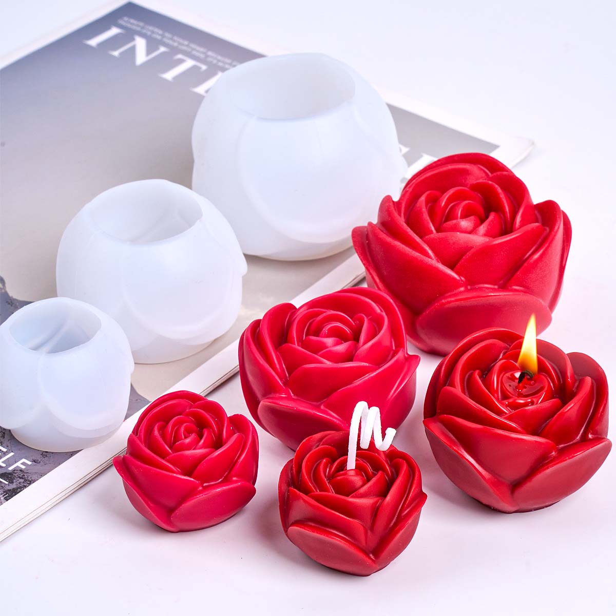 Candle Making For Beginners - 3D Flower Shape Silicone Candle Mold