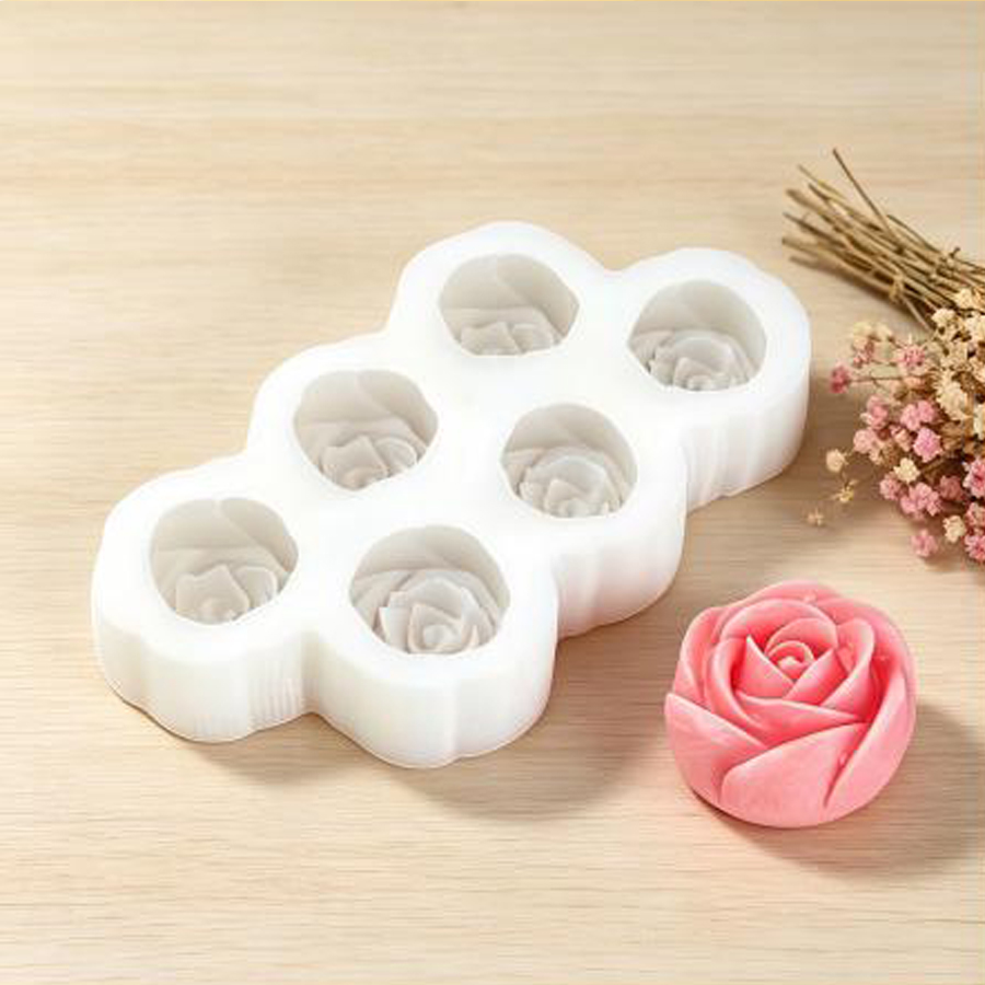 6pcs Set of Rose Flower Silico - Candle Making For Beginners ulasan dan harga