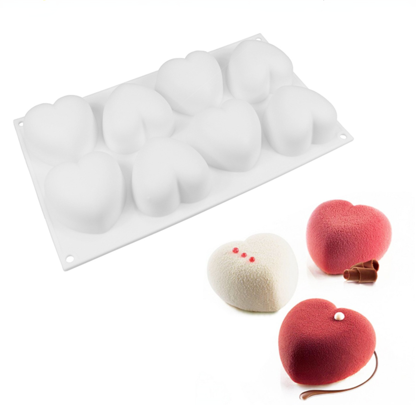 Love Heart Silicone Soap Mold  - Candle Making Course ulasan dan harga