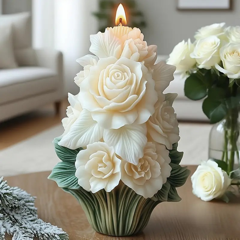 Rose tree candle mold, elegant - Candle Making For Beginners ulasan dan harga