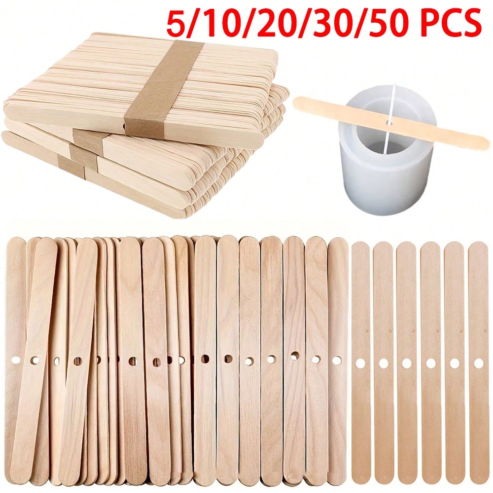 5/10/20/30/50pcs Wooden Candle - Candle Making Instructions ulasan dan harga