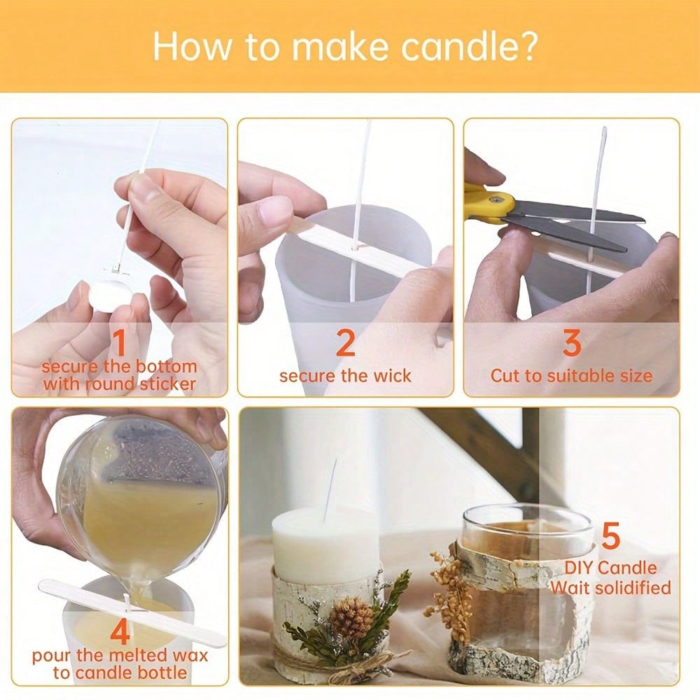5/10/20/30/50pcs Wooden Candle - Candle Making Instructions ulasan dan harga