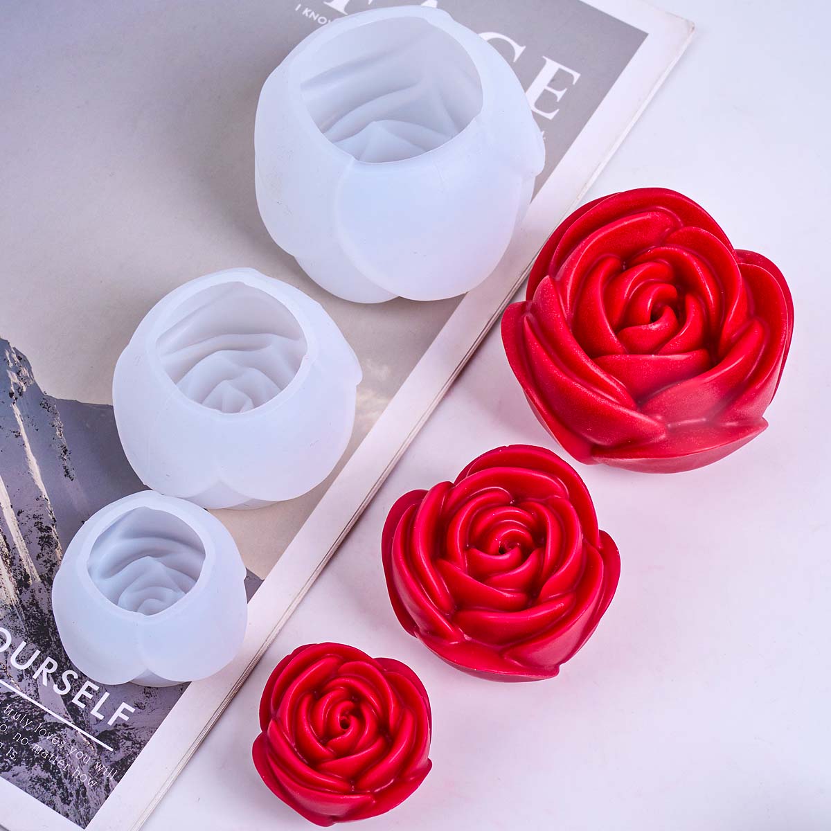 3D Flower Shape Silicone Candl - Candle Making For Beginners ulasan dan harga