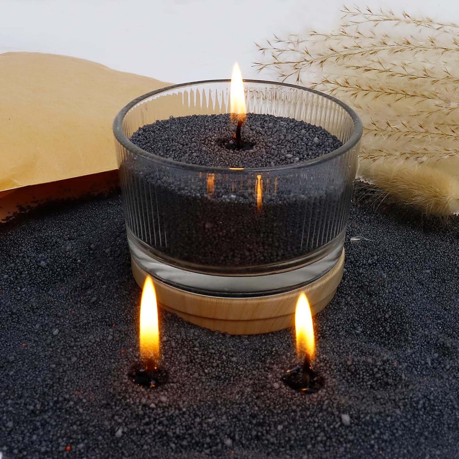 Black Candle Sand with Wick, 2 - Candle Making Course ulasan dan harga
